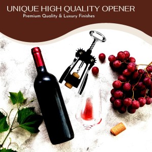 The Wine Chic Heavy Duty Winged Wine Opener, Durable Corkscrew Wine Opener in Elegant Gift Box, Easy to Use Wine Bottle Opener for Effortless Wine Opening
