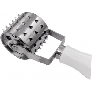 Stainless Steel Roll Meat Tenderizer Handle for Beef Chicken Pork Kitchen Tool for Tenderizing and Flattening Suitable for Home Chefs