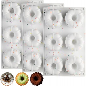 Jello Molds, 3pcs Silicone Fluted Tube C...