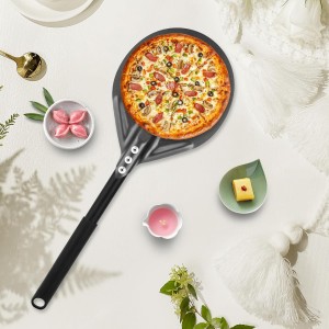 Perforated Pizza Peels 6 INCH pizza spatula paddle Long Handle Metal Pizza Spatula for Indoor and Outdoor (6 Inch)