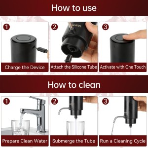 AIKARO - Electric Wine Aerator Pourer Rechargeable Automatic Decanter, with Corkscrew and Vacuum Stopper (Set)