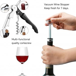 AIKARO - Electric Wine Aerator Pourer Rechargeable Automatic Decanter, with Corkscrew and Vacuum Stopper (Set)
