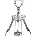 Plated Silver Wine Bottle Opener Manual Corkscrew Convenient Design Easy to Use Wine Opener for Home and Plating Construction