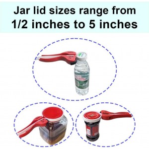 Arthritis-Friendly Jar & Bottle Opener for Tight Lids – Adjustable Silicone Belt Wrench Opens All Screw-Top Jars and Bottles, Self-Locking Grip for Weak Hands, Seniors & Kitchen Use (1 Pack)