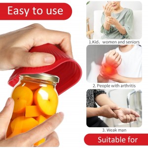 3PCs Rubber Jar Openers, Multi-Function Bottle Opener Gripper Pad for Seniors with Arthritis Weak Hands, Non-Slip Jar Grippers for Easy Opening Jars, Kitchen Easy Top Opener Tool