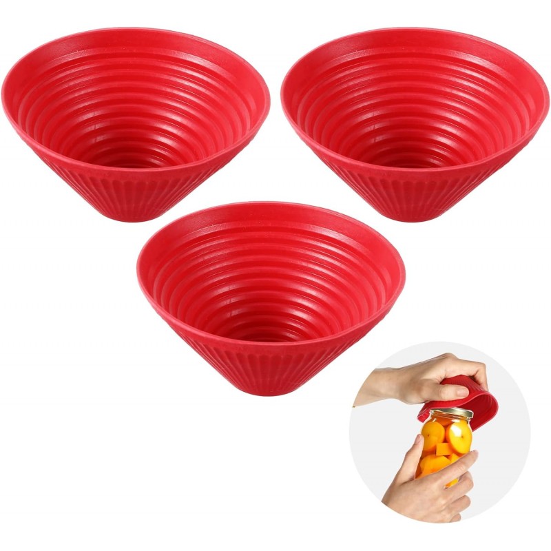 3PCs Rubber Jar Openers, Multi-Function Bottle Opener Gripper Pad for Seniors with Arthritis Weak Hands, Non-Slip Jar Grippers for Easy Opening Jars, Kitchen Easy Top Opener Tool