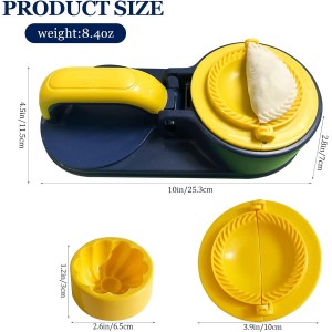 3 In 1 Dumpling Maker Press Kitchen Empanada Maker Press Baozi Bun Mold Manual Pastry Dumpling Wrapper Machine for Chinese Food, Empanada, Ravioli, Pierogi, Hand Pie (Light Blue)