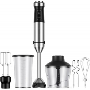 6-in-1 Immersion Blender, 1000W Hand Ble...