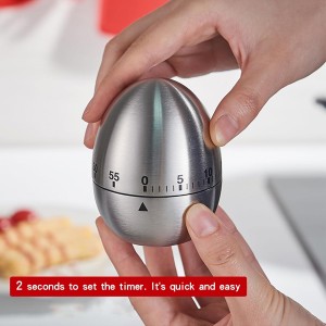 60 Minute Egg Timer, Kitchen Timers for Cooking, Wind Up Timer 0-60 Minutes, Timers for Classroom, Visual Timer for Kids, Mechanical Egg Shape Timer for Saunas and Hard Boiled Eggs (Egg Shape)