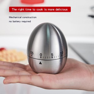 60 Minute Egg Timer, Kitchen Timers for Cooking, Wind Up Timer 0-60 Minutes, Timers for Classroom, Visual Timer for Kids, Mechanical Egg Shape Timer for Saunas and Hard Boiled Eggs (Egg Shape)