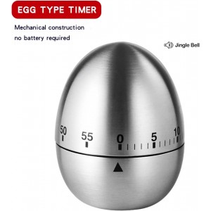 60 Minute Egg Timer, Kitchen Timers for Cooking, Wind Up Timer 0-60 Minutes, Timers for Classroom, Visual Timer for Kids, Mechanical Egg Shape Timer for Saunas and Hard Boiled Eggs (Egg Shape)