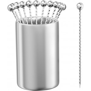 Metal Cocktail Picks 12Pack+Holder Kit, ...