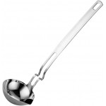316 Stainless Steel Fat Separator Ladle with Z-Hook, Gravy Separator & Skimmer Spoon for Cooking, Hanging Soup Ladle for Kitchen, Oil Strainer and Grease Skimmer