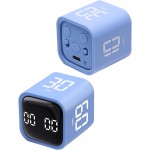 Productivity Timer Flip Gravity Sensor Cube Timer Countdown & Countup,Mute & Vibrate & Sound，5/10/30/60min & Custom Timing, Perfect for ADHD,Work,Learning,Kitchen Cooking (2 Blue)