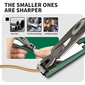 Nail Clippers for Men with Catcher, 2-Pack Large & Small Anti-Splash Nail Clippers for Fingernails & Toenails, Sharp Stainless Steel Heavy-Duty Self-Collecting Nail Cutter for Men Women