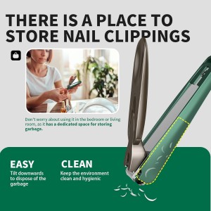 Nail Clippers for Men with Catcher, 2-Pack Large & Small Anti-Splash Nail Clippers for Fingernails & Toenails, Sharp Stainless Steel Heavy-Duty Self-Collecting Nail Cutter for Men Women