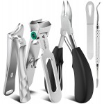 Toenail Clippers for Seniors Thick Toenails, Large Toe Nail Clippers for Men Thick Nails with 37mm Wide Opening, Heavy Duty Ingrown Toenail Clippers with Long Handle Sharp Slanted Nail Cutter