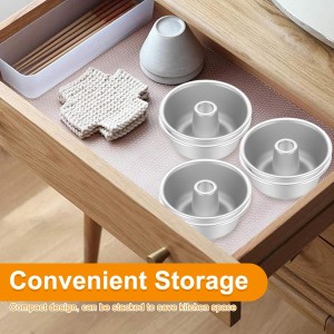 6Pcs Pound Cake Pan, Stackable Pound Cake Mould, Reusable Chiffon Cake Pan, Nonstick Tube Cake Pan, Anodized Surface Angel Food Cake Pan Uniform Heat Tube Pans for Oven Baking Cakes