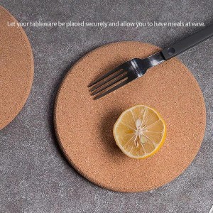 4 Pcs Cork Trivets for Hot Dishes,Placemats Hot Pads for Kitchen Table & Countertop,Heat Resistant Multifunctional Cork Board (6.3inch)