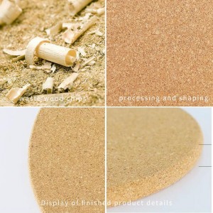 4 Pcs Cork Trivets for Hot Dishes,Placemats Hot Pads for Kitchen Table & Countertop,Heat Resistant Multifunctional Cork Board (6.3inch)
