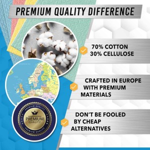 ACTIVE Swedish Dish Cloths for Kitchen 12 Pack Cellulose Sponge Cloth, Washable Dishcloths for Washing Dishes, Original European Dish Towels, Absorbent Reusable Paper Towels - Multicolor Assorted