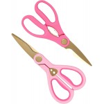 Paris Hilton All Purpose Kitchen Shears, Premium Stainless Steel Blades with Ergonomic Soft Grip Handles, 2-Piece Set, Pink