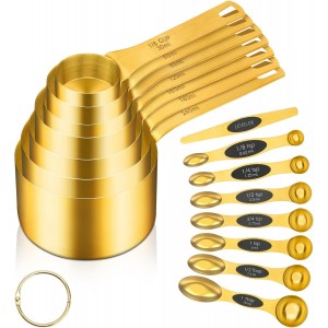 GuDoQi 15pcs Gold Magnetic Measuring Spo...