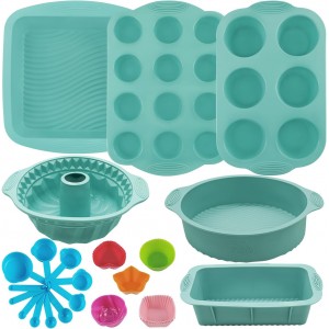 32 Pieces Silicone Baking Pans Set, Nons...