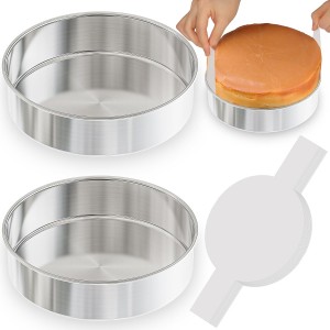 8 Inch Cake Pan Set of 2, Nonstick Stain...