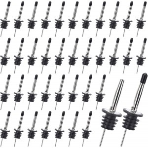 100 Pack Liquor Pour Spout, Stainless St...