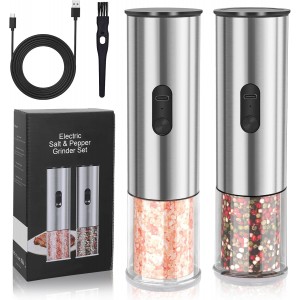 Salt and Pepper Grinder Set, Electric Sa...