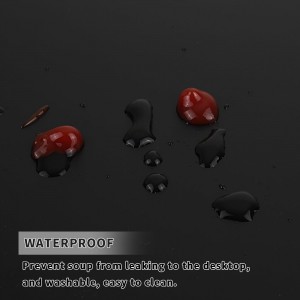 Black Placemats Set of 4 wipeable Washable Wipe Clean Rectangle Table Mats for Indoor Outdoor Rectangular Waterproof Dark Placemat Easy Clean Polypropylene Plastic Place mats (4, Black)