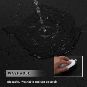 Black Placemats Set of 4 wipeable Washable Wipe Clean Rectangle Table Mats for Indoor Outdoor Rectangular Waterproof Dark Placemat Easy Clean Polypropylene Plastic Place mats (4, Black)