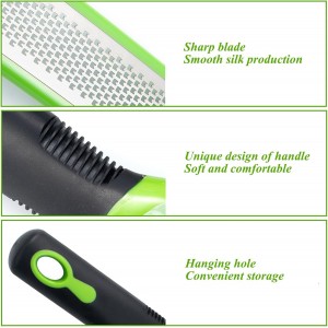 Zester Grater Set of 2, Cheese Grater for Kitchen Lemon Zester Tool Garlic Grater Ginger Grater, Kitchenaid Food Grater with Handle Handheld, Sharp Stainless Steel Blade with Protective Cover