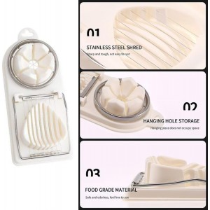 Egg Slicer for Hard Boiled Eggs Egg Cutter Strawberry Slicer Heavy Duty Tomato Slicer Stainless Steel Wire Multipurpose Egg Slicer Dicer for Soft Fruit Mushroom Home Use