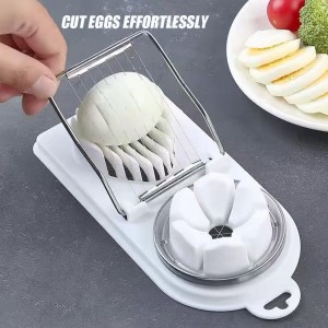 Egg Slicer for Hard Boiled Eggs Egg Cutter Strawberry Slicer Heavy Duty Tomato Slicer Stainless Steel Wire Multipurpose Egg Slicer Dicer for Soft Fruit Mushroom Home Use