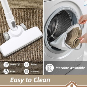 BEQHAUSE Kitchen Rugs and Mats Set of 2 Non-Slip Kitchen Mats for Floor, Absorbent and Stain Resistant Kitchen Runner, Machine Washable Rugs for Kitchen, Laundry & Sink, 20