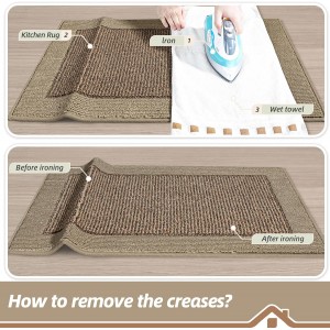 BEQHAUSE Kitchen Rugs and Mats Set of 2 Non-Slip Kitchen Mats for Floor, Absorbent and Stain Resistant Kitchen Runner, Machine Washable Rugs for Kitchen, Laundry & Sink, 24