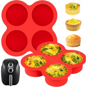 2 Pack Air Fryer Egg Bite Molds, 4-Cup M...