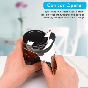 Mason Jar Opener for Canning Lids No Lid Dents or Damage,Multi-Purpose for Bottle Opener and Various Lids Canning Jar Opener,Easy Twist Manual Handheld Top Remover