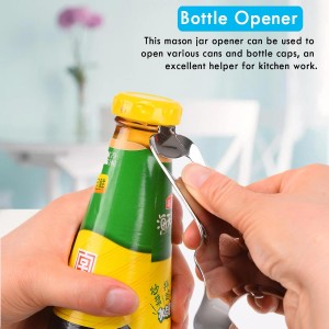 Mason Jar Opener for Canning Lids No Lid Dents or Damage,Multi-Purpose for Bottle Opener and Various Lids Canning Jar Opener,Easy Twist Manual Handheld Top Remover