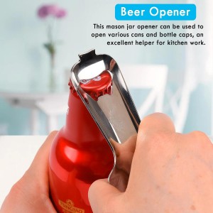 Mason Jar Opener for Canning Lids No Lid Dents or Damage,Multi-Purpose for Bottle Opener and Various Lids Canning Jar Opener,Easy Twist Manual Handheld Top Remover