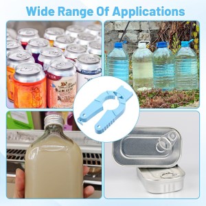 3pcs Multi Function Bottle Openers, Plastic Bottle Opener, Water Bottle Openers for Seniors, Jar Opener, Bottle Cap Opener, Blue, Easy Grip for Arthritic Hands, Elderly, Weak Hands