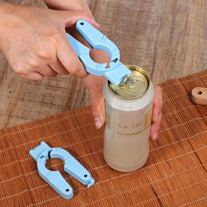 3pcs Multi Function Bottle Openers, Plastic Bottle Opener, Water Bottle Openers for Seniors, Jar Opener, Bottle Cap Opener, Blue, Easy Grip for Arthritic Hands, Elderly, Weak Hands