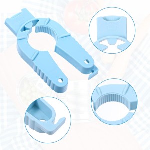 3pcs Multi Function Bottle Openers, Plastic Bottle Opener, Water Bottle Openers for Seniors, Jar Opener, Bottle Cap Opener, Blue, Easy Grip for Arthritic Hands, Elderly, Weak Hands
