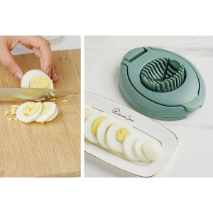 New Talent Slicing Styles Egg slicer Hard Boiled eggs Kitchen helper Dishwasher Safe (Yellow)