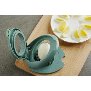 New Talent Slicing Styles Egg slicer Hard Boiled eggs Kitchen helper Dishwasher Safe (Yellow)
