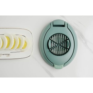 New Talent Slicing Styles Egg slicer Hard Boiled eggs Kitchen helper Dishwasher Safe (Yellow)