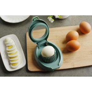 New Talent Slicing Styles Egg slicer Hard Boiled eggs Kitchen helper Dishwasher Safe (Yellow)