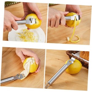 Stainless Steel Citrus Peeler Lemon Zester with Comfortable Grip Effortlessly Zest and Peel Lemons Oranges and for Home Kitchen Use